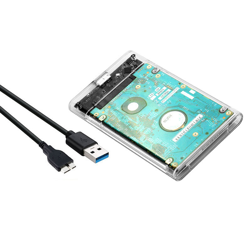 Hộp đựng ổ cứng gắn ngoài usb3.0 / 2.0 2.5inch sata trong suốt