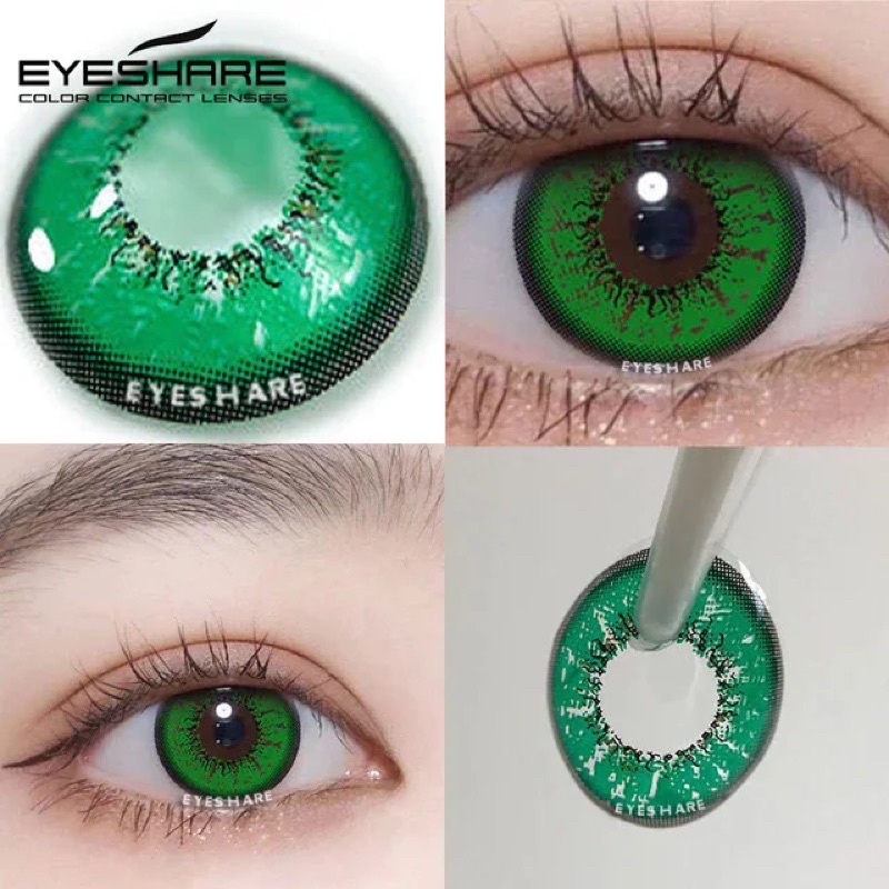 lens Xanh lá nhẹ ( Nhiều mẫu chọn) - Kính Áp tròng Xanh tự nhiên - Contact lens cosplay hoá trang halloween