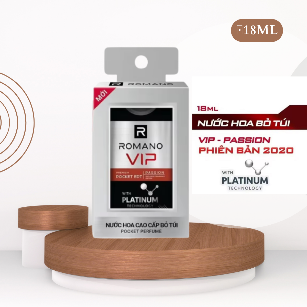 Combo 5 chai,3c, 2c, nước hoa bỏ túi romano vip passion , vision sang trọng cuốn hút 18ml