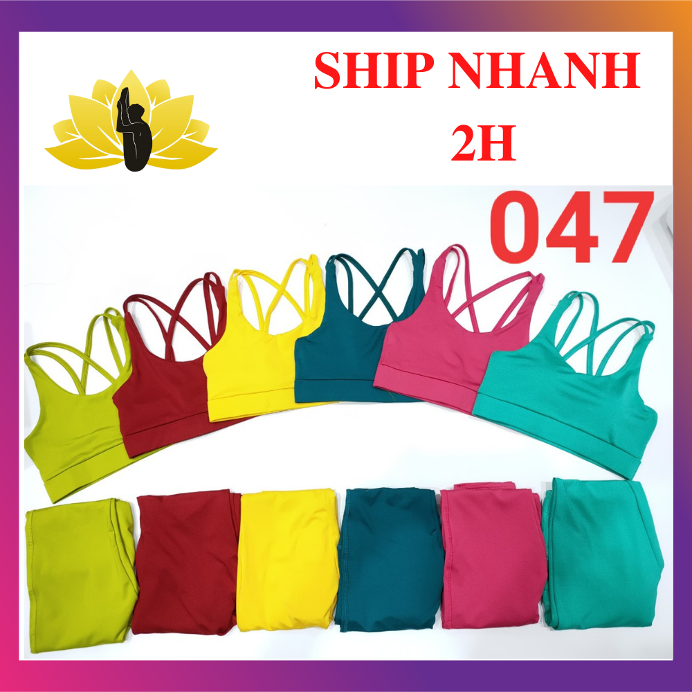 Set bộ đồ tập thể thao nữ tập gym tập yoga 047 - thun lạnh cao cấp