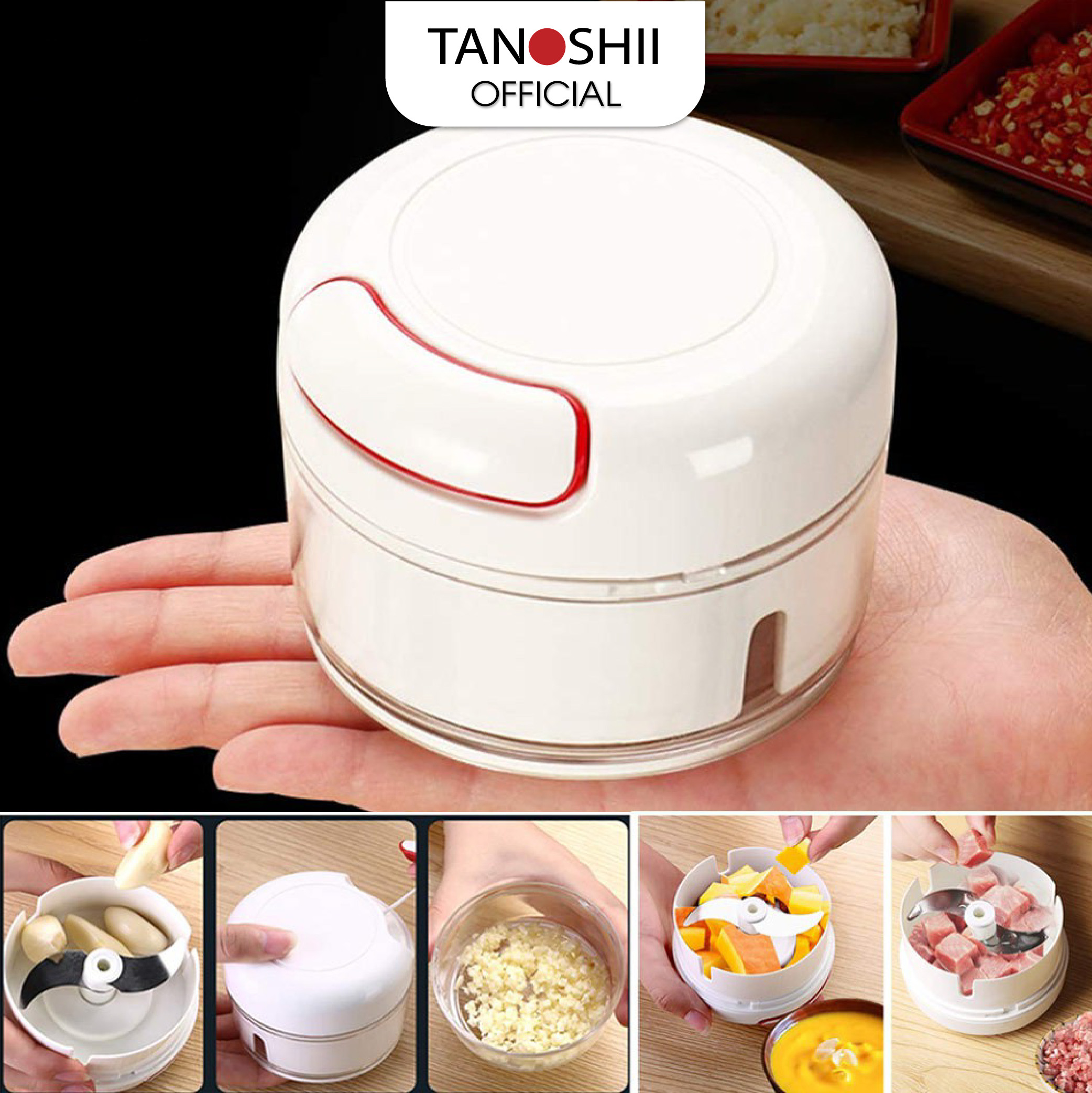 Máy xay tỏi ớt cầm tay mini