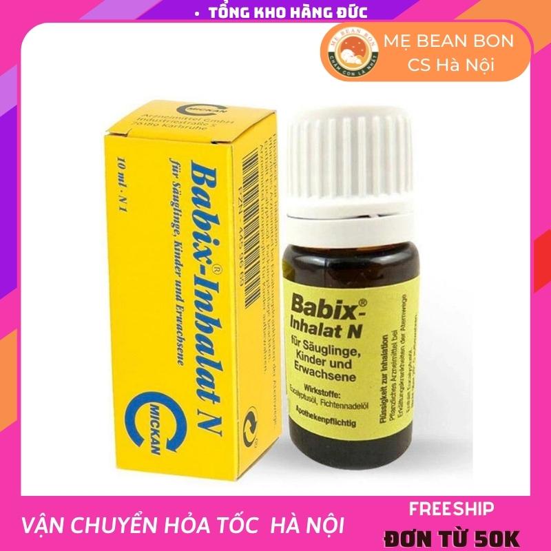 Tinh dầu chống ho cảm cúm mũi họng Babix - inhalat N 10ml Đức dùng cho bé nhỏ lên cổ áo tránh cảm cúm vào mùa lạnh hay trẻ hay nằm điều hòa, trẻ hay ốm vặt khi thay đổi thời tiết - mẹ bean bon