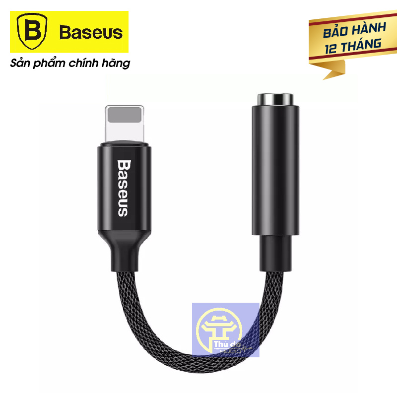 {Chính hãng} Jack chuyển đổi BASEUS L3.5 từ cổng LIGHTNING sang chân 3.5mm có hỗ trợ đàm thoại cho iPhone/iPad