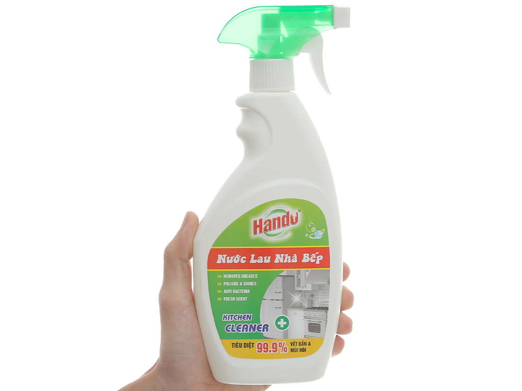 Nước lau nhà bếp làm sạch nhanh vết bẩn do dầu mỡ thức ăn Hando 500ml
