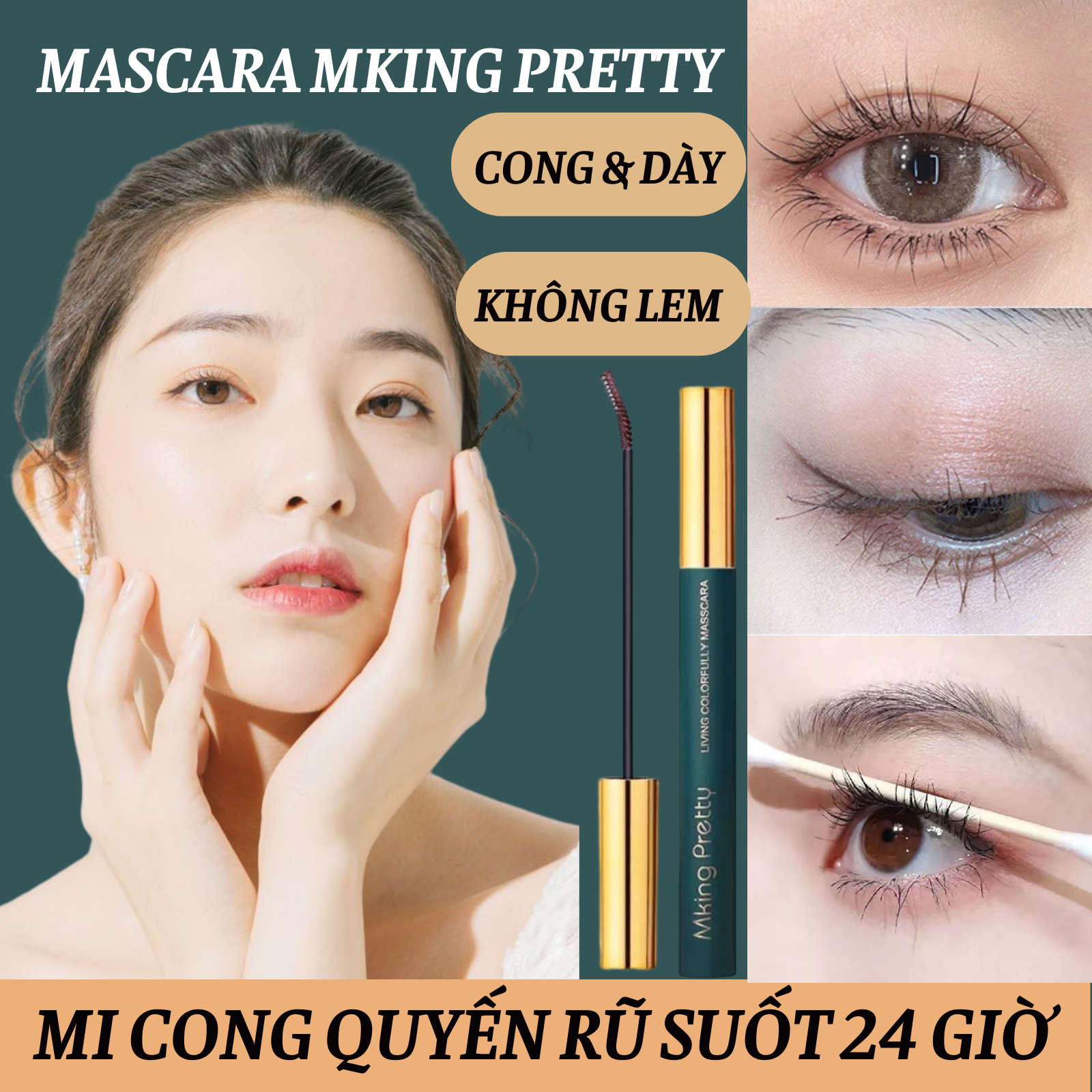 Mascara Siêu Mảnh Tơi Mi Mking pretty - Mascara làm dày và dài mi tự nhiên chống nước lazPick Mascara Siêu Mảnh Tơi - Mascara làm dày và dài mi tự nhiên chống nước