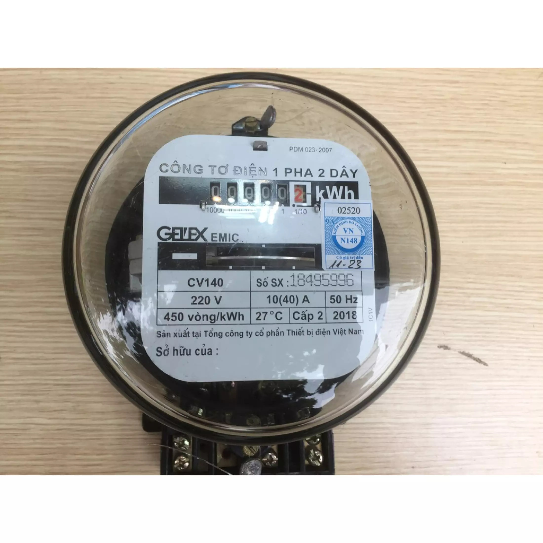 Công tơ điện, đồng hồ điện 1 pha 2 dây 10(20)A cao cấp Emic - Điện Việt - BH 6 THÀNG 1 ĐỔI 1