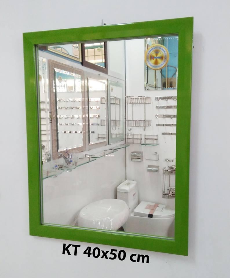 [HCM]Gương soi Kibath khung màu xanh KT 40x50 cm