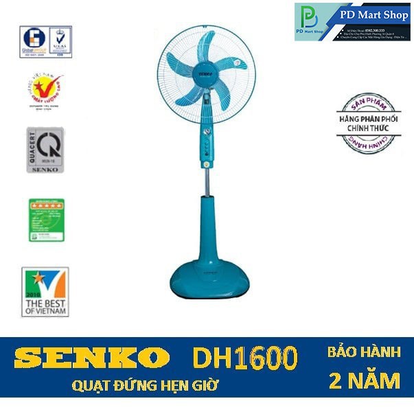 Quạt đứng có hẹn giờ senko dh 1600 cực mát.
