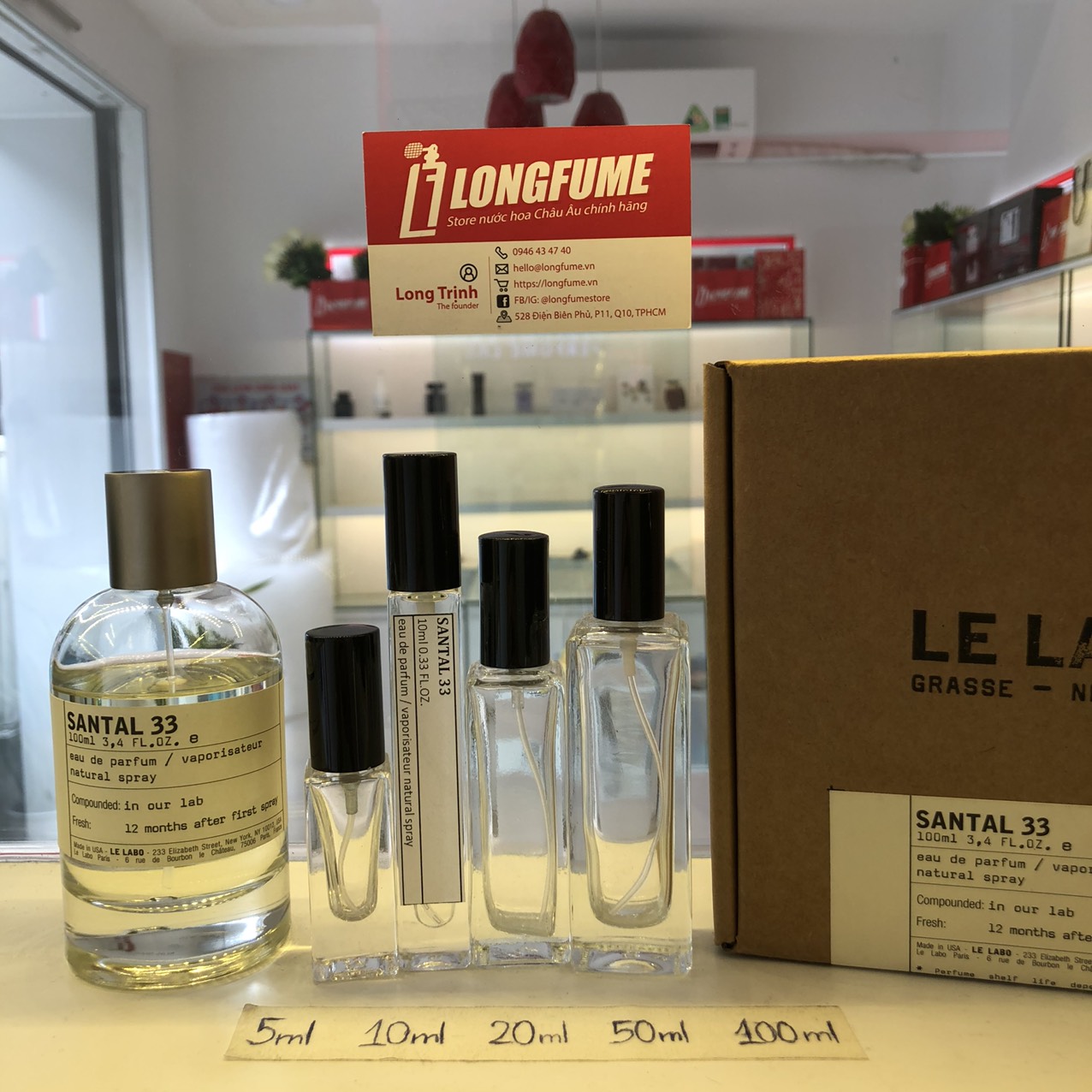 [Có Video] Mẫu Thử Nước Hoa Niche Le Labo Santal 33 - Longfume Quận 10 Chiết Nước Hoa 5ml 10ml 20ml 30ml