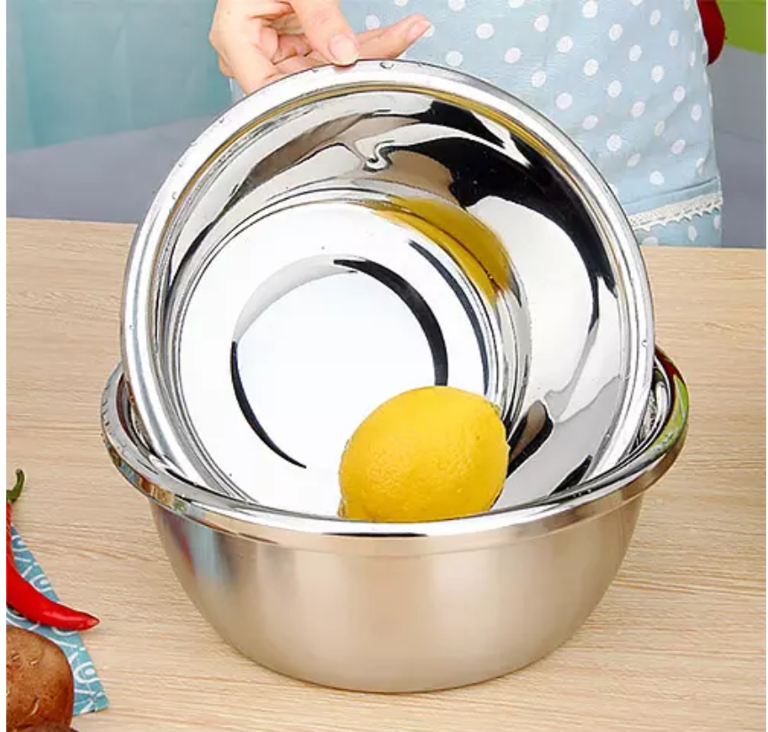 [THAU INOX 304] Thau Nhôm INOX cao cấp 24cm, an toàn sức khỏe size 32cm, thau nhà bếp cao cấp