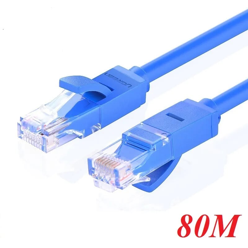 Ugreen 11227 80m màu xanh cáp mạng lan cat6 nw102