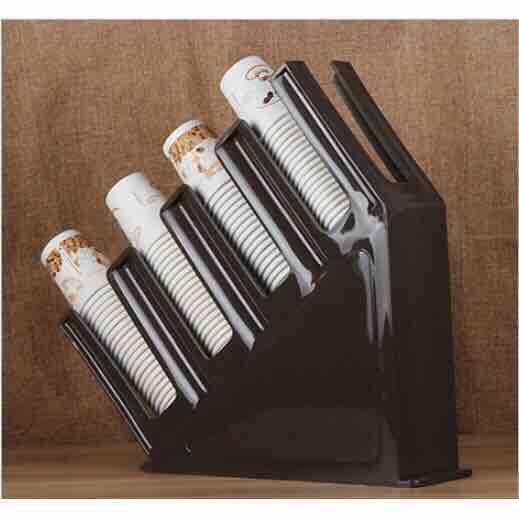 Kệ đựng cốc nhựa ly giấy - Giá để ly nhựa 4 ngăn