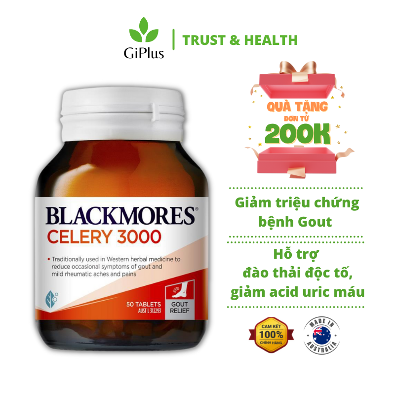 Viên Uống Phòng Ngừa Và Cải Thiện Bệnh Gout Blackmores Celery 3000mg