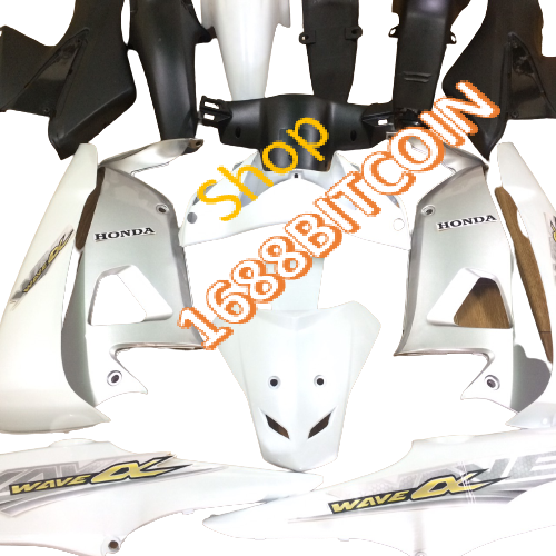 Dàn áo xe Wave A ,Wave  S 100 màu Trắng  (Tặng Tem ) ,Wave RS 2008 - đời 2006 đến 2016,nhựa nguyên sinh ABS cao cấp