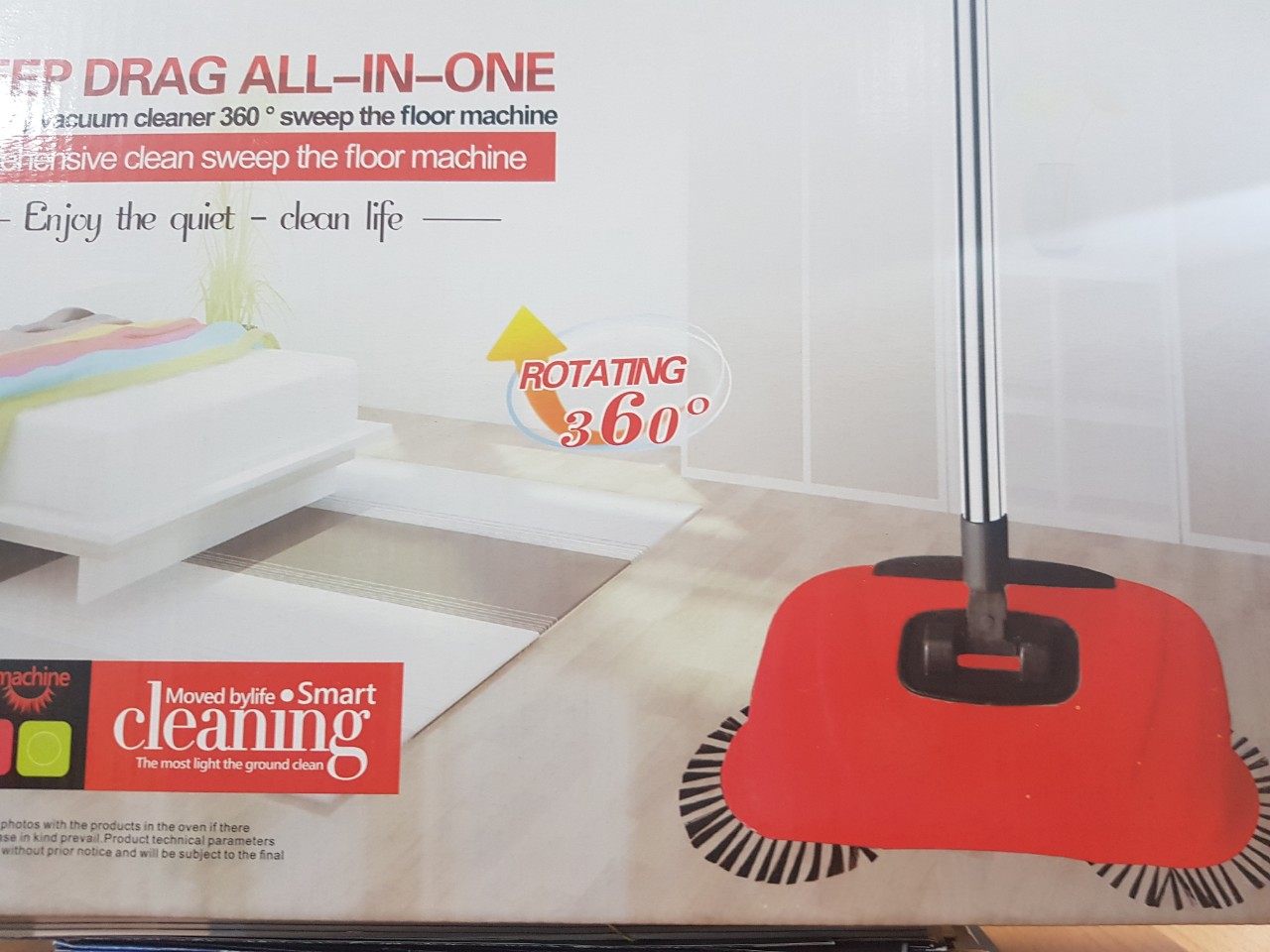Chổi lau nhà hút bụi 360 độ tiện dụng /chổi quét nhà hút bụi tự động thông minh 360- Chổi lau nhà Thông Minh , Choi lau nha