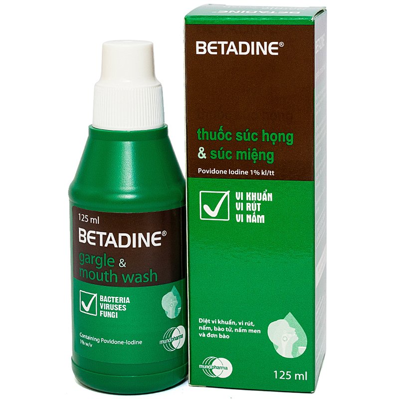 Nước súc miệng họng Betadine Gargle Mouth Wash/ Betadin/ Nuoc suc mieng hong sat khuan xuất xứ Châu Au