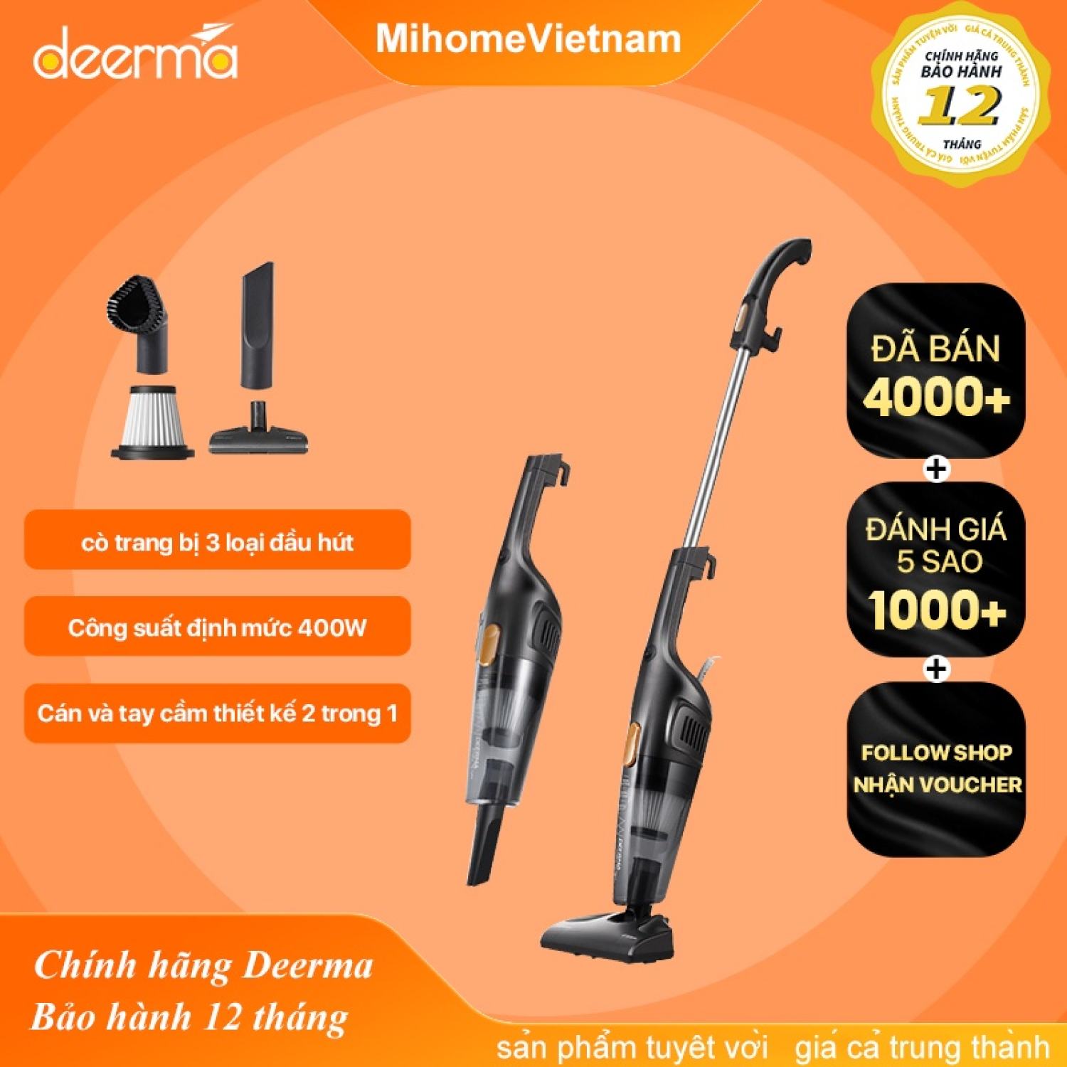 Máy hút bụi cầm tay gia đình Deerma dx115C