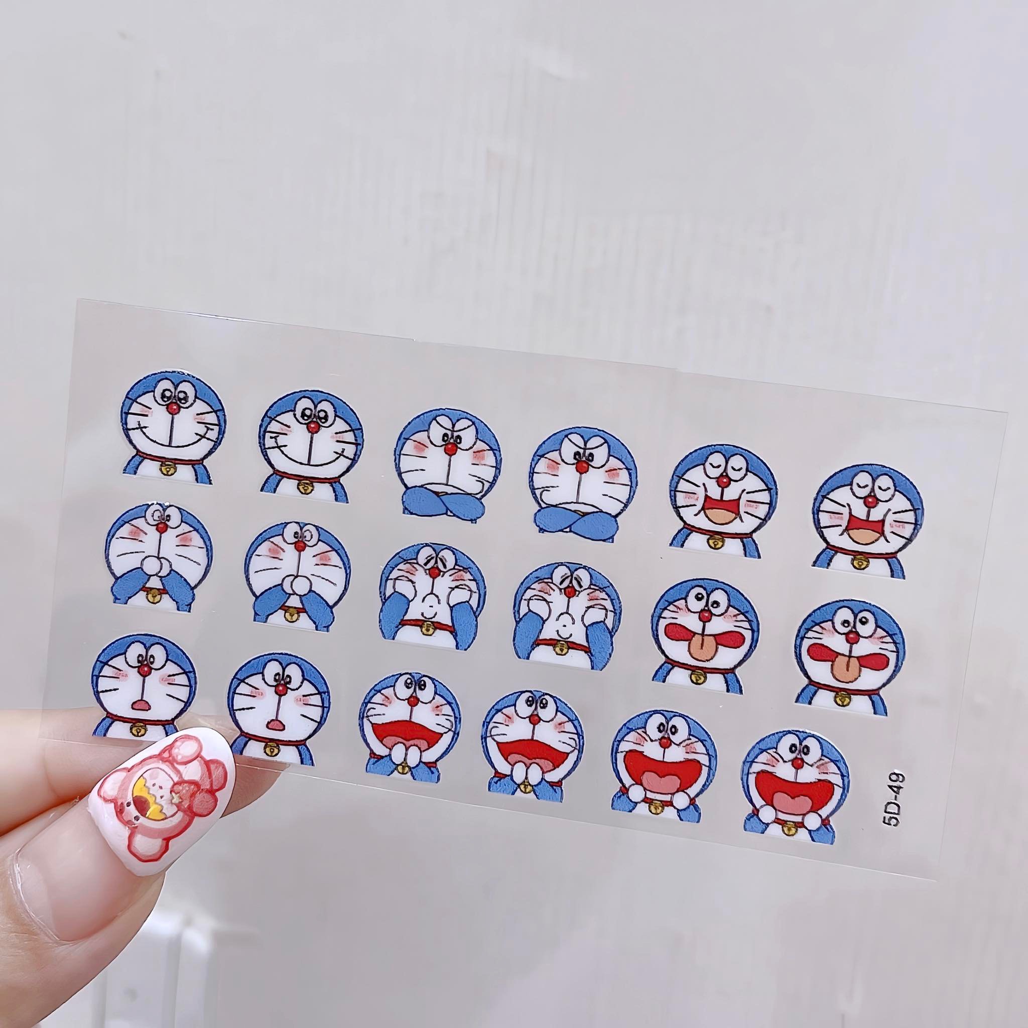 Sticker dán móng doraemon