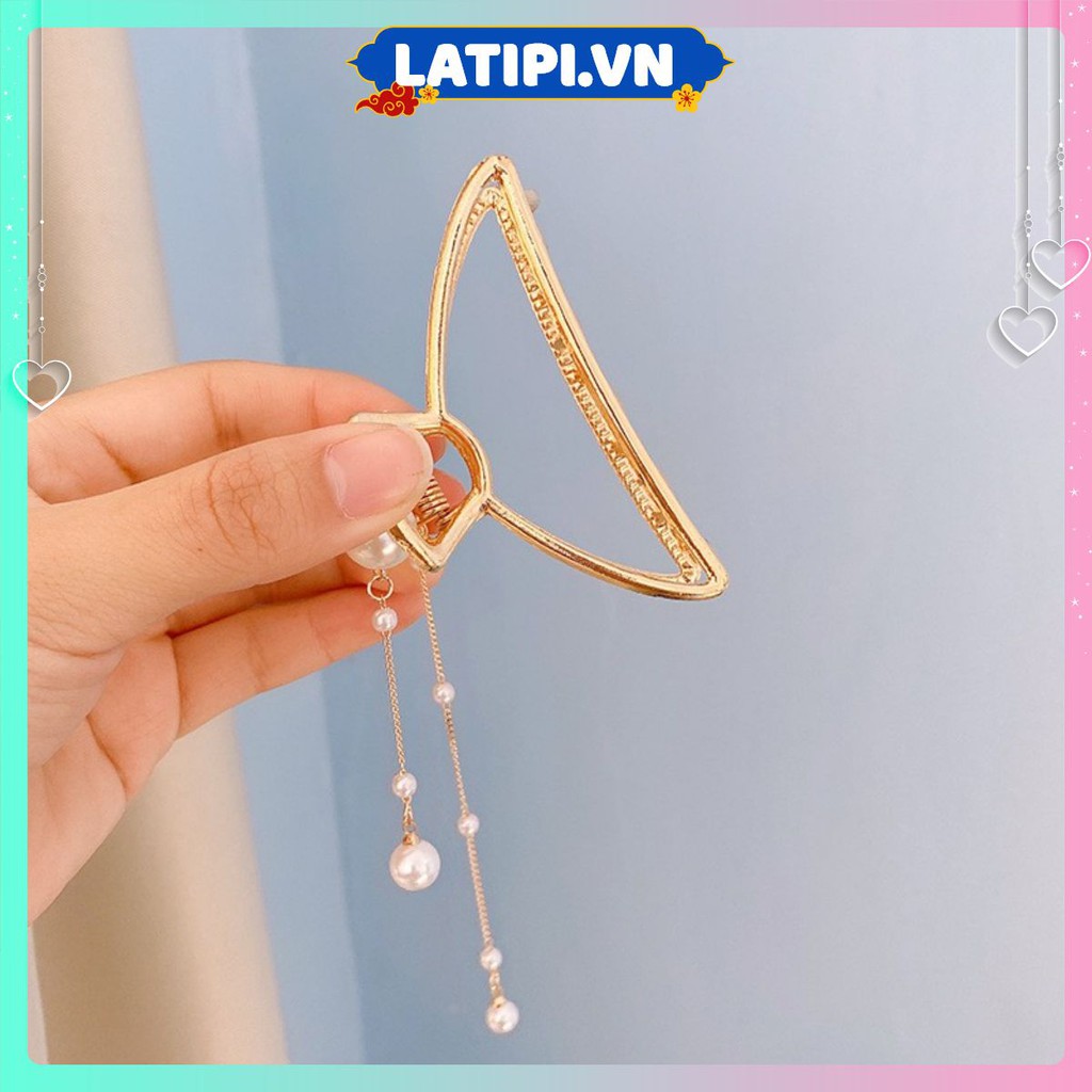 Kẹp tóc càng cua 💖kẹp tóc kim loại đơn giản💖 phong cách hàn quốc dành cho nữ dài 75mm st 01.