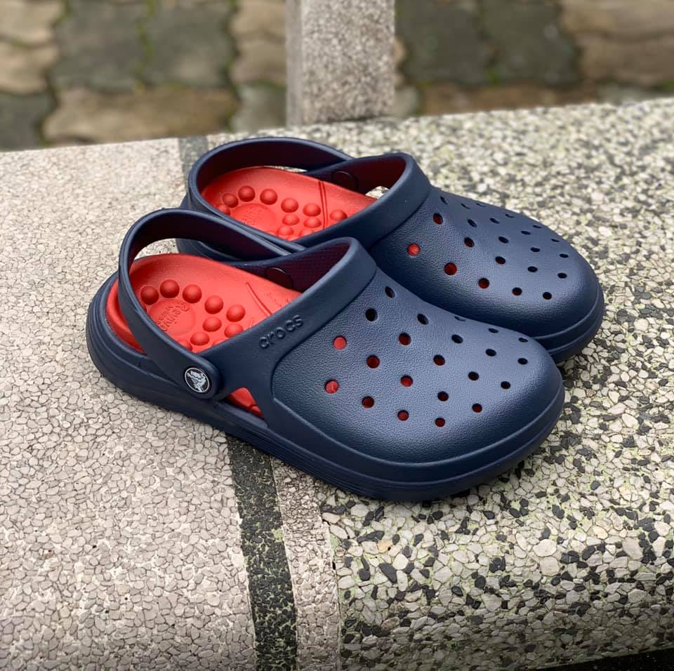 Dép sục crocs reviva mẫu mới 2020 - màu xanh/đỏ