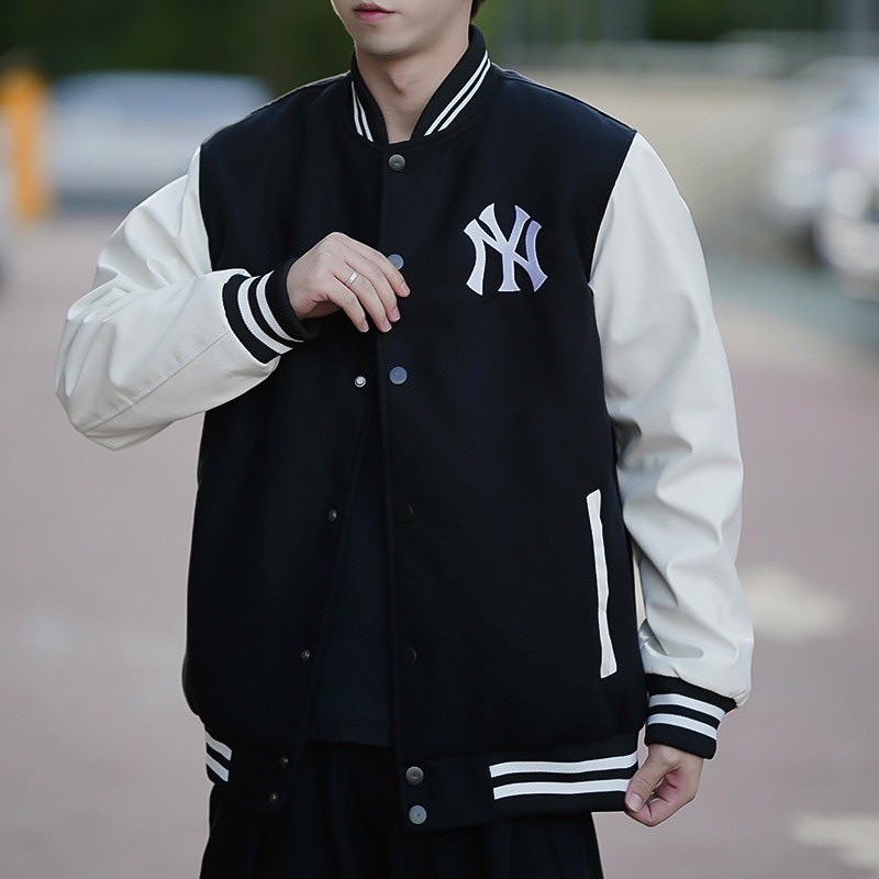 Áo khoác bomber varsity jacket nam nữ phong cách sweater chất nỉ bông cotton
