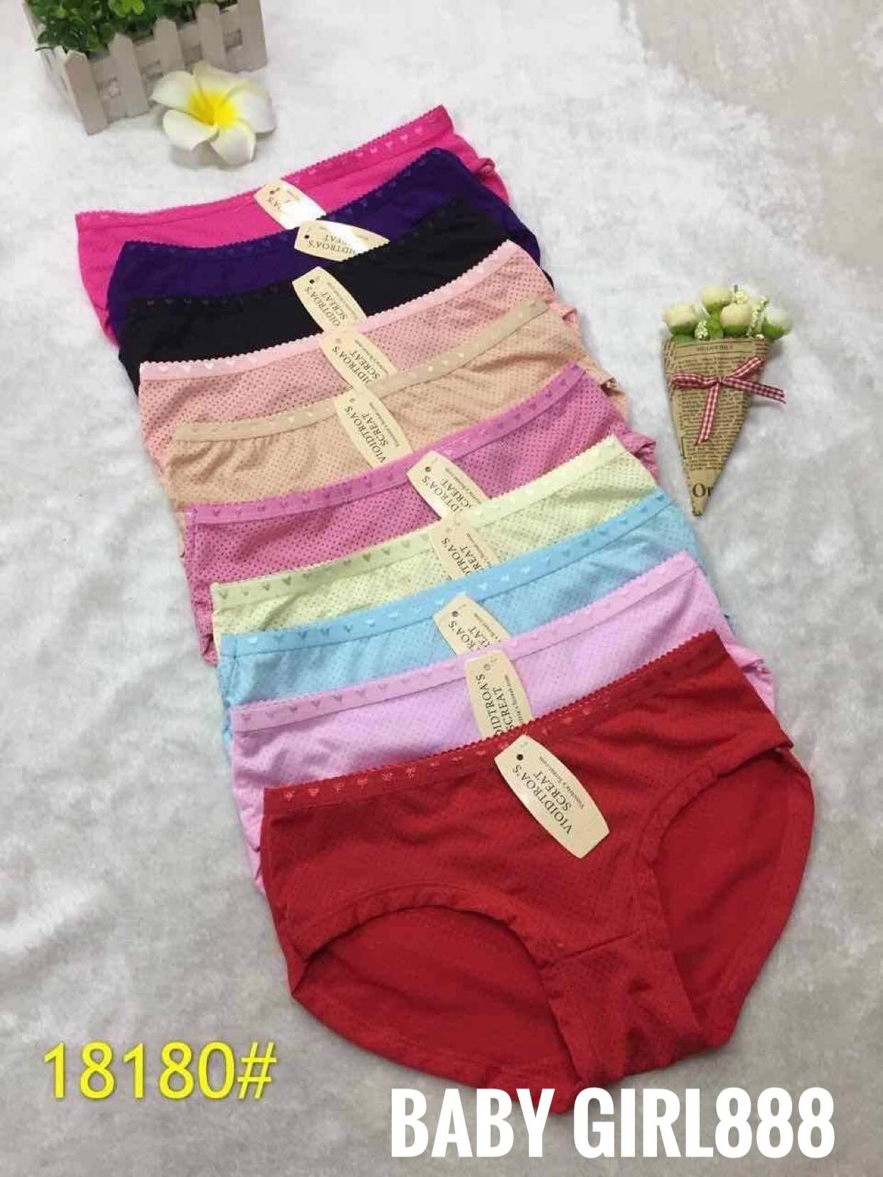 Bộ 10 Quần Lót Nữ-  Quần Lót Thái Lan Cotton Thông Hơi Cao Cấp Hàng Freesize Dưới 58Kg