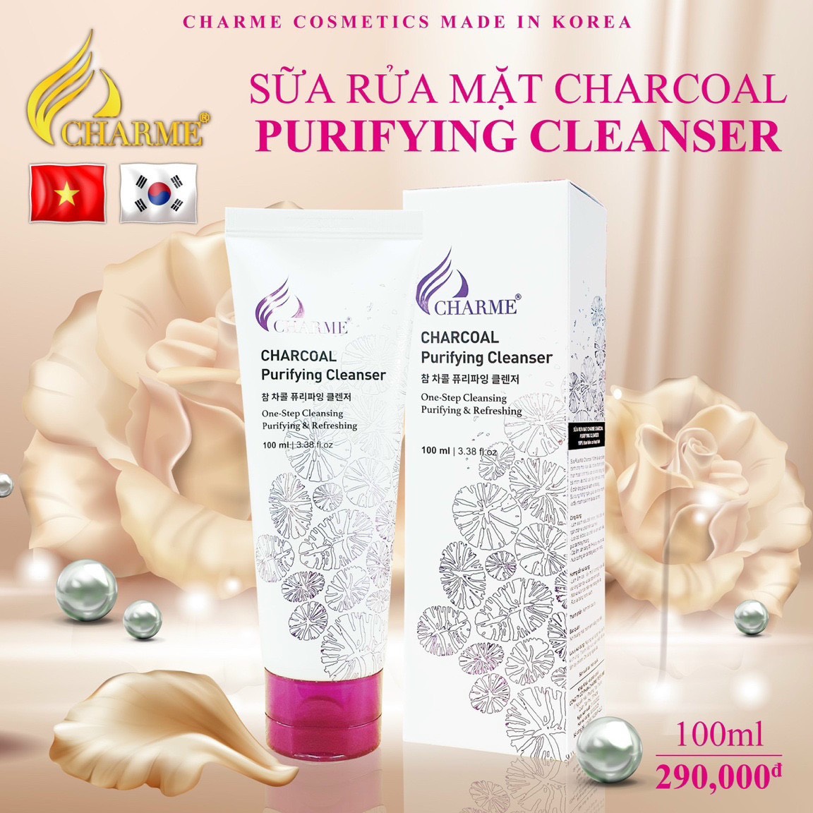 Sữa rửa mặt than hoạt tính 100ml