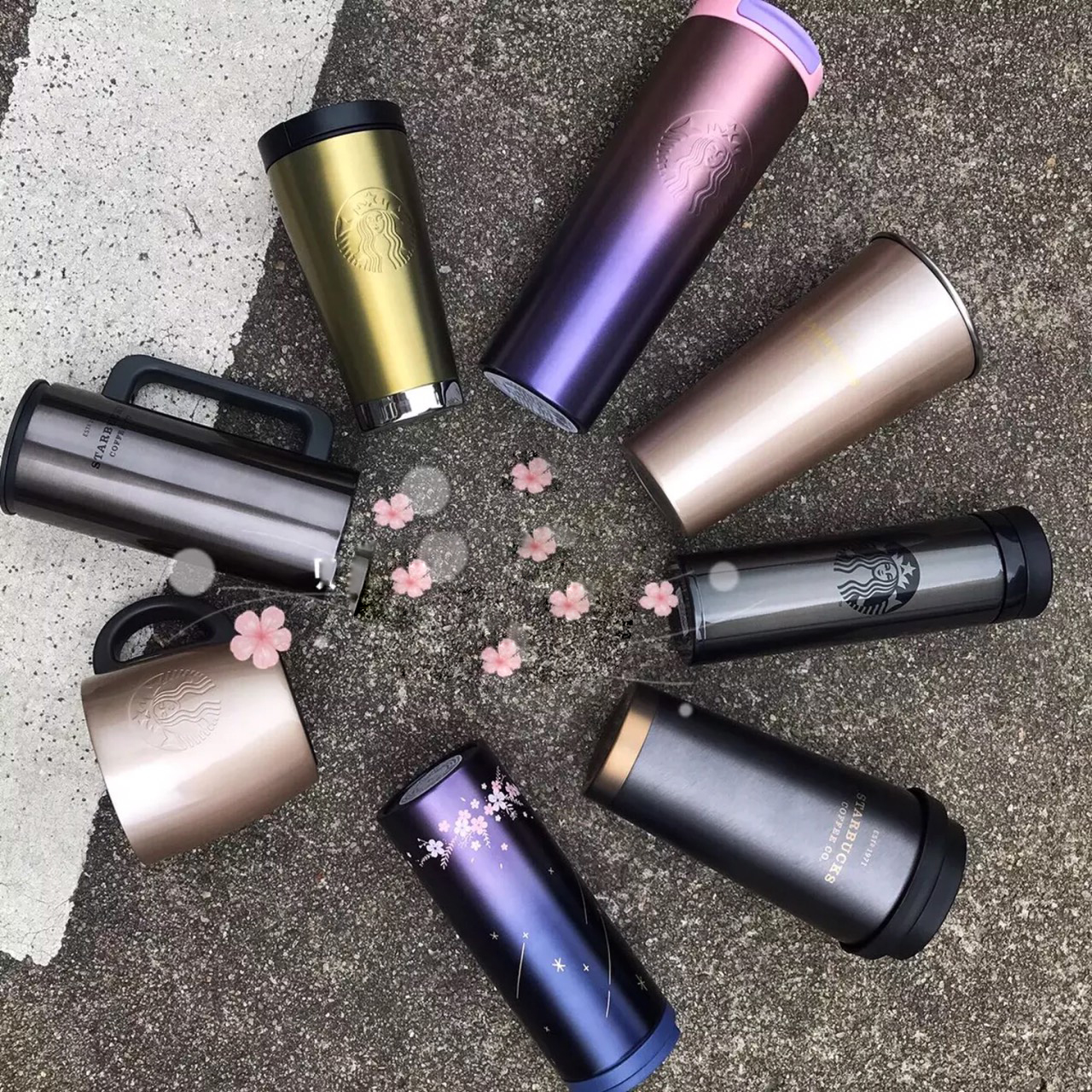 Ly Giữ Nhiệt Starbuck Thời Trang 500ML Có  Giấy Kiểm Định Chất Lượng  - Bình Giữ Nhiệt Đẹp 3 Màu Trắng Tím Ombre Đen