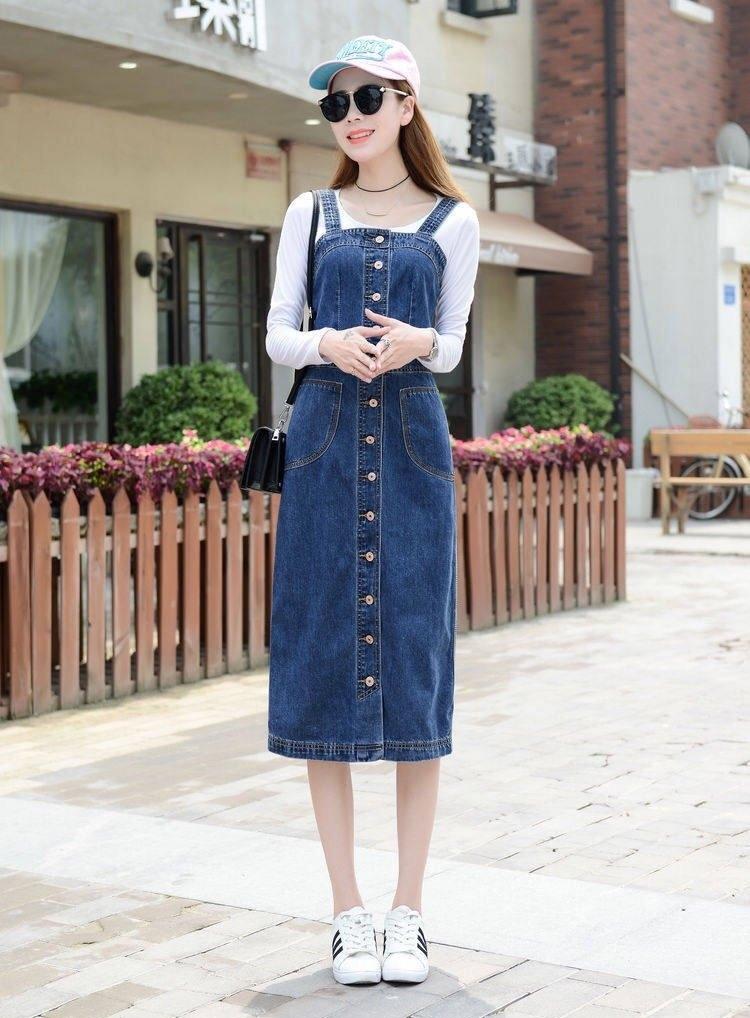 Yếm jean dài cao cấp