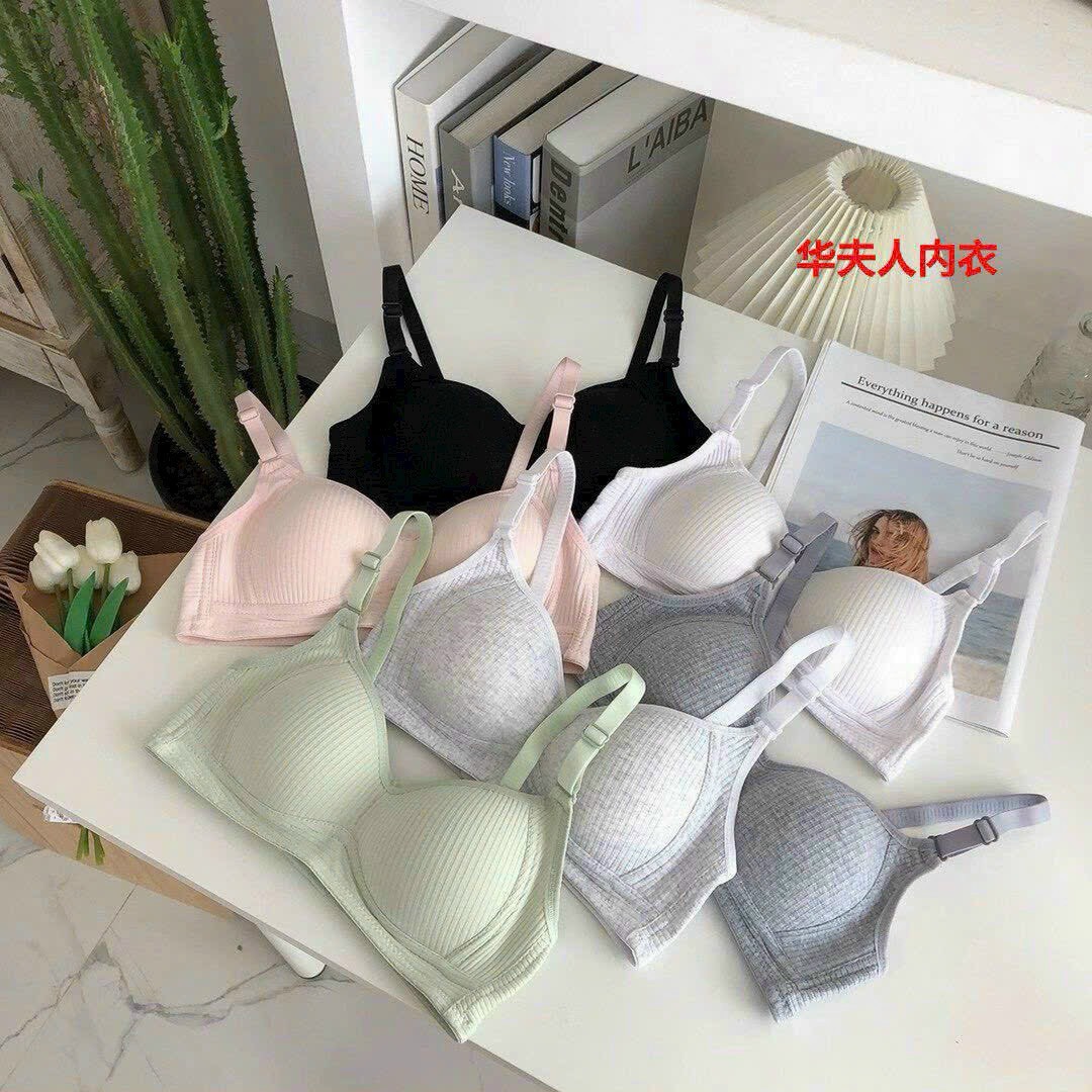 Áo lót nữ cotton không gọng, áo ngực mút mỏng học sinh 138