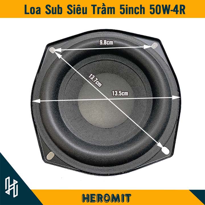 Củ loa sub siêu trầm 40W - 50W 5inch chất lượng cao