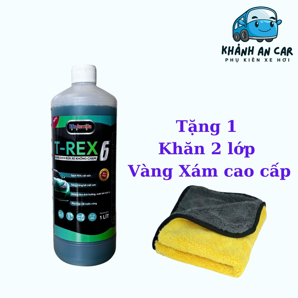 Nước rửa xe không chạm Ekokemika T-rex 6. Mới Siêu Bóng