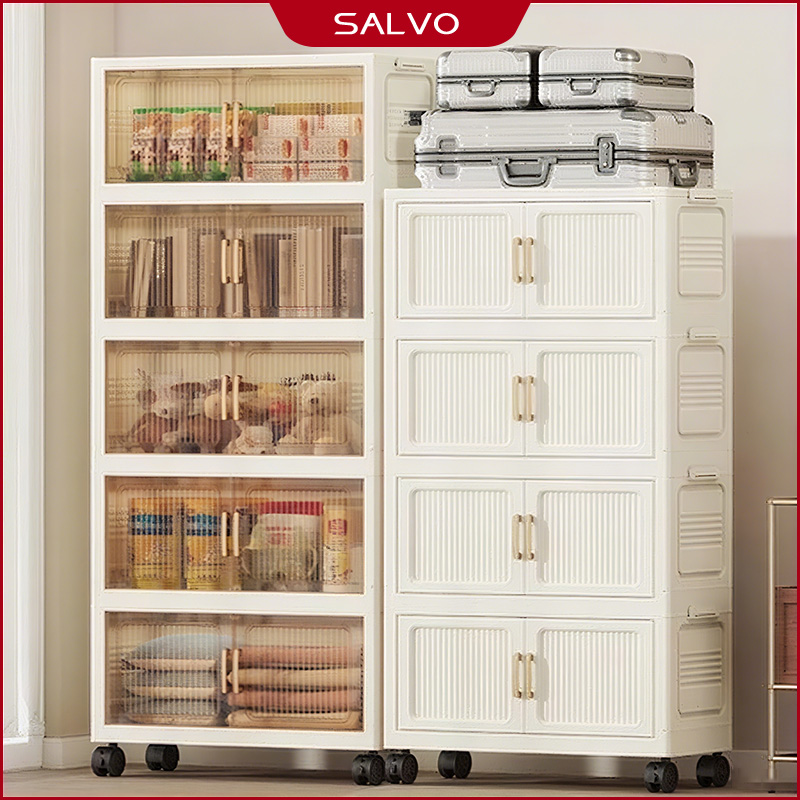  SALVO Tủ Đựng Đồ Đa Năng Gấp Gọn quần áo hộp đựng đồ tủ bếp tủ đựng đồ có bánh xe 