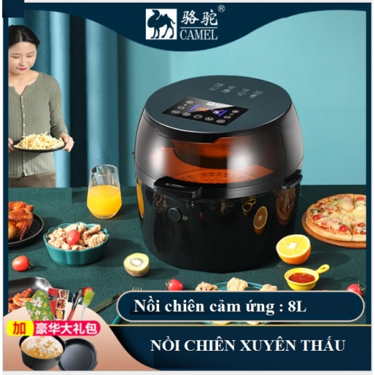 [HCM]Nồi chiên không dầu Camel LOẠI CƠ 8l ( BẢO HÀNH 6 THANG )Nồi Chiên Nướng Không Dầu Goviz camel chất lượng cao Dung Tích Khổng Lồ 8 Lít Có Thể Nướng Cả 1 Con Gà Công suất 1350W với công nghệ Rapid air làm chín thực phẩm rất nhanhÁNG