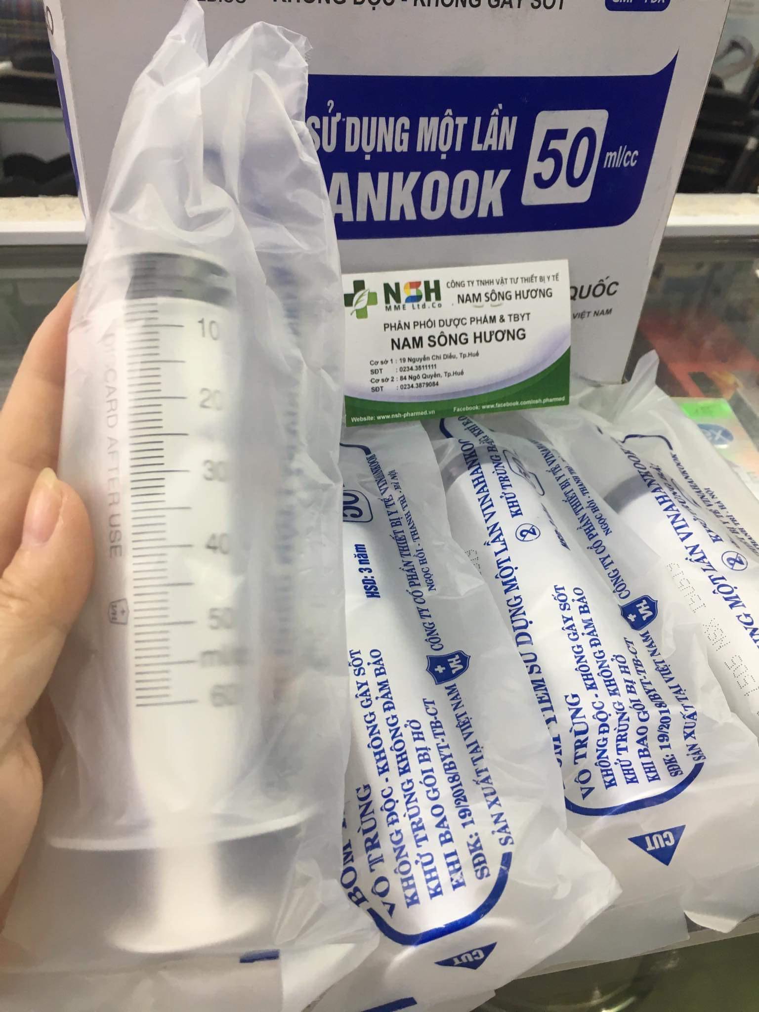 COMBO 05 bơm 50cc 50ml cho ăn hoặc tiêm VINAHANKOOK VN