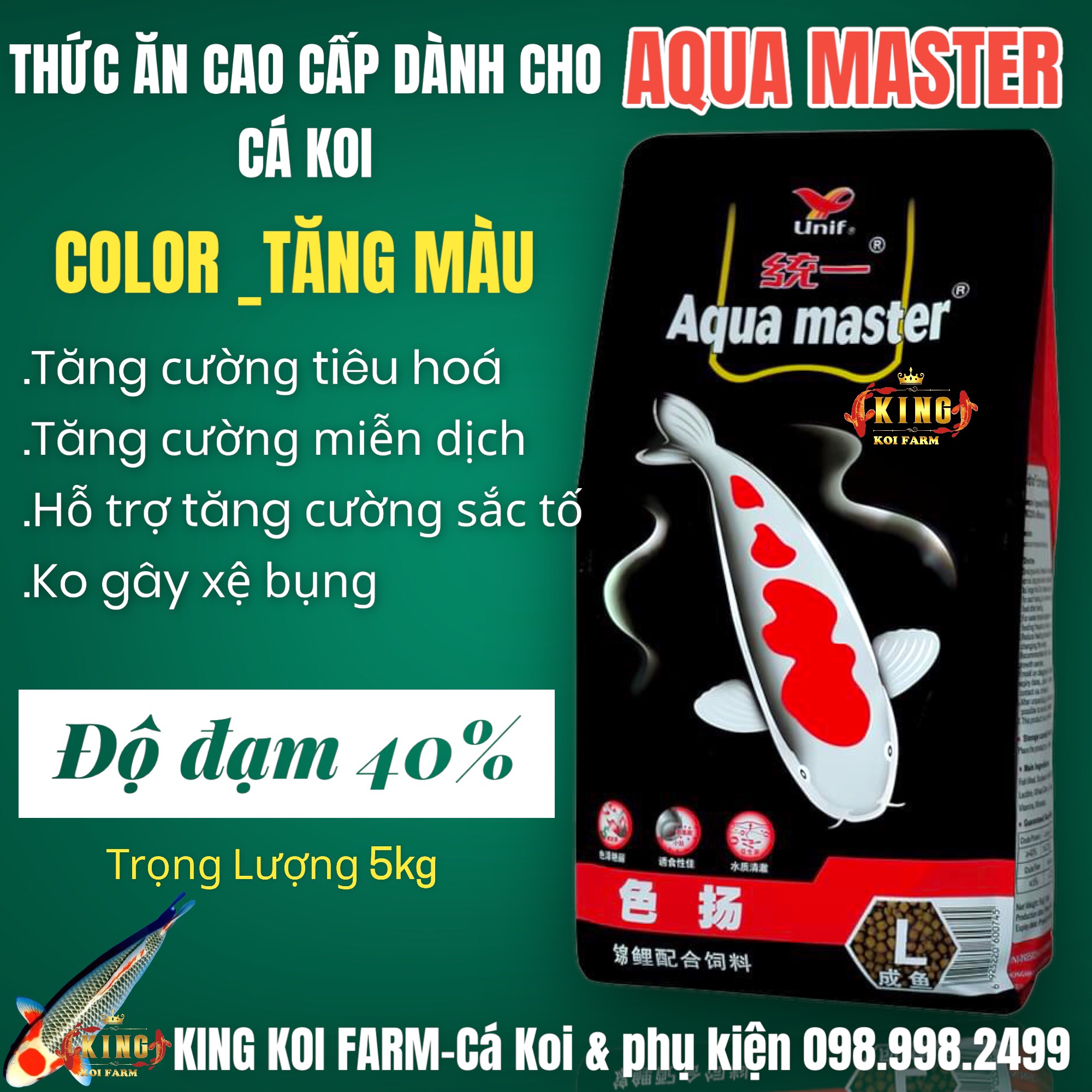 Feed koi fish Aqua master Hi growth