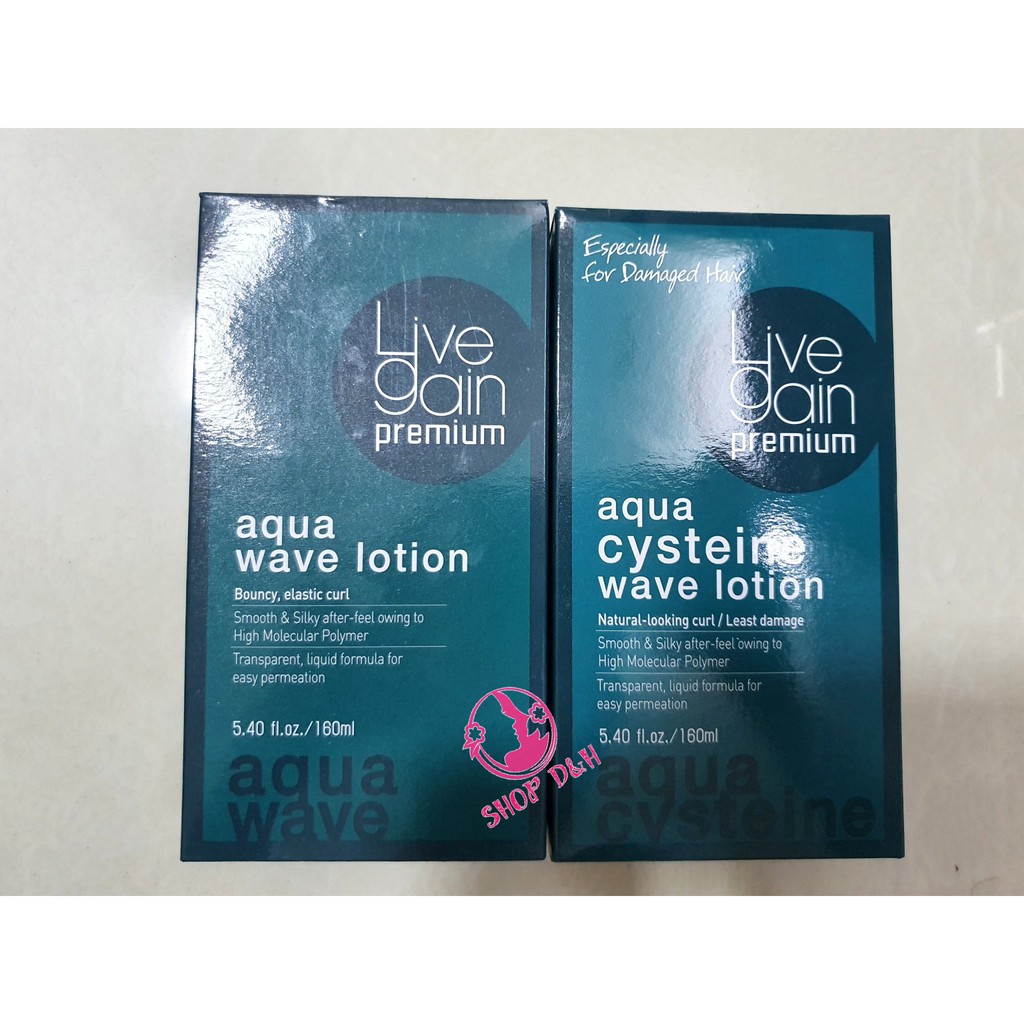 Thuốc Uốn Tóc Livegain Premium Aqua | - Aqua Cysteine Wave Lotion