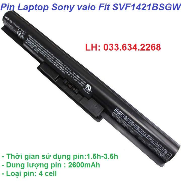 Pin Laptop Sony vaio Fit SVF1421BSGW - Pin Laptop SVF1421BSGW