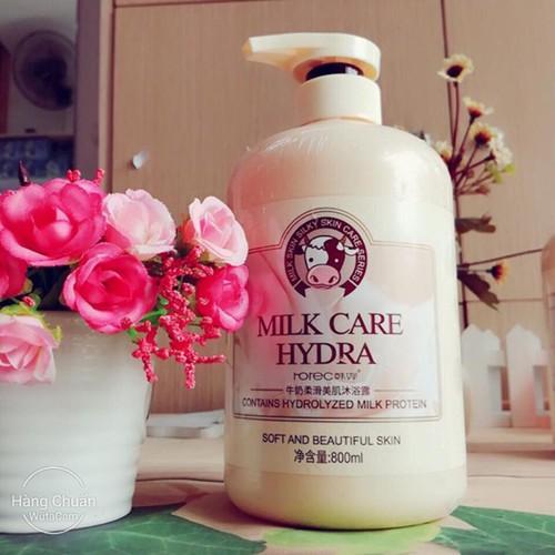 Sữa tắm con bò milk care hydra 800ml