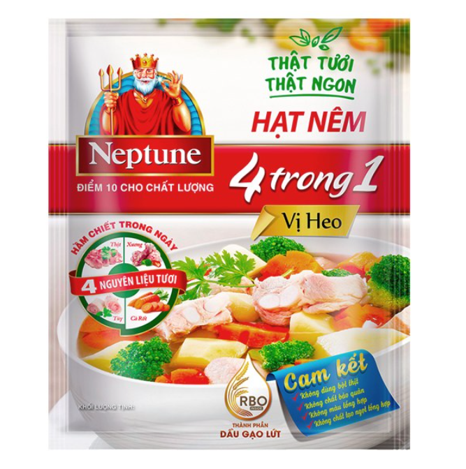 Hạt nêm neptune 4 trong 1 vị heo gói 380g/ gói 850g. hạt nêm chay tam bảo vị nấm gói 380g.