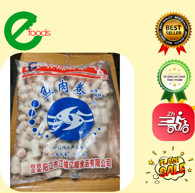 Chả mực xoắn nội địa trung chiên thả lẩu ăn vặt siêu ngon 250g -500g