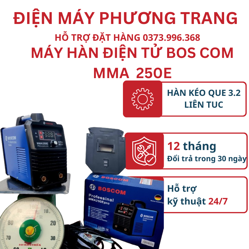 Máy hàn điện tử boscom mma 250e