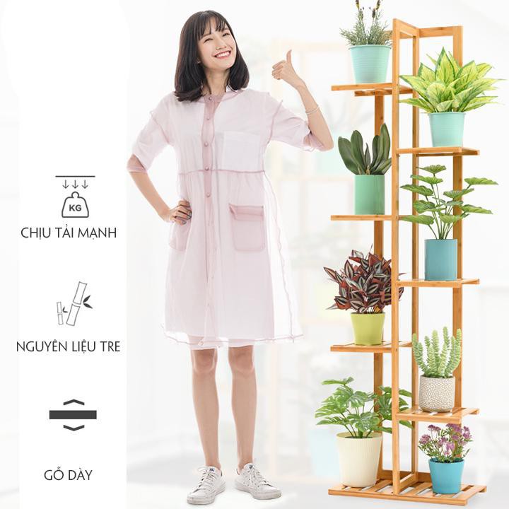 Kệ để cây cảnh, giá để chậu hoa trang trí sân vườn 5,6,7 tầng
