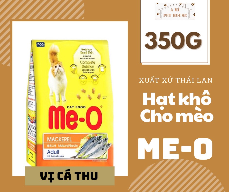 Thức ăn cho mèo me-o vị cá thu | hạt khô me-o 350gr