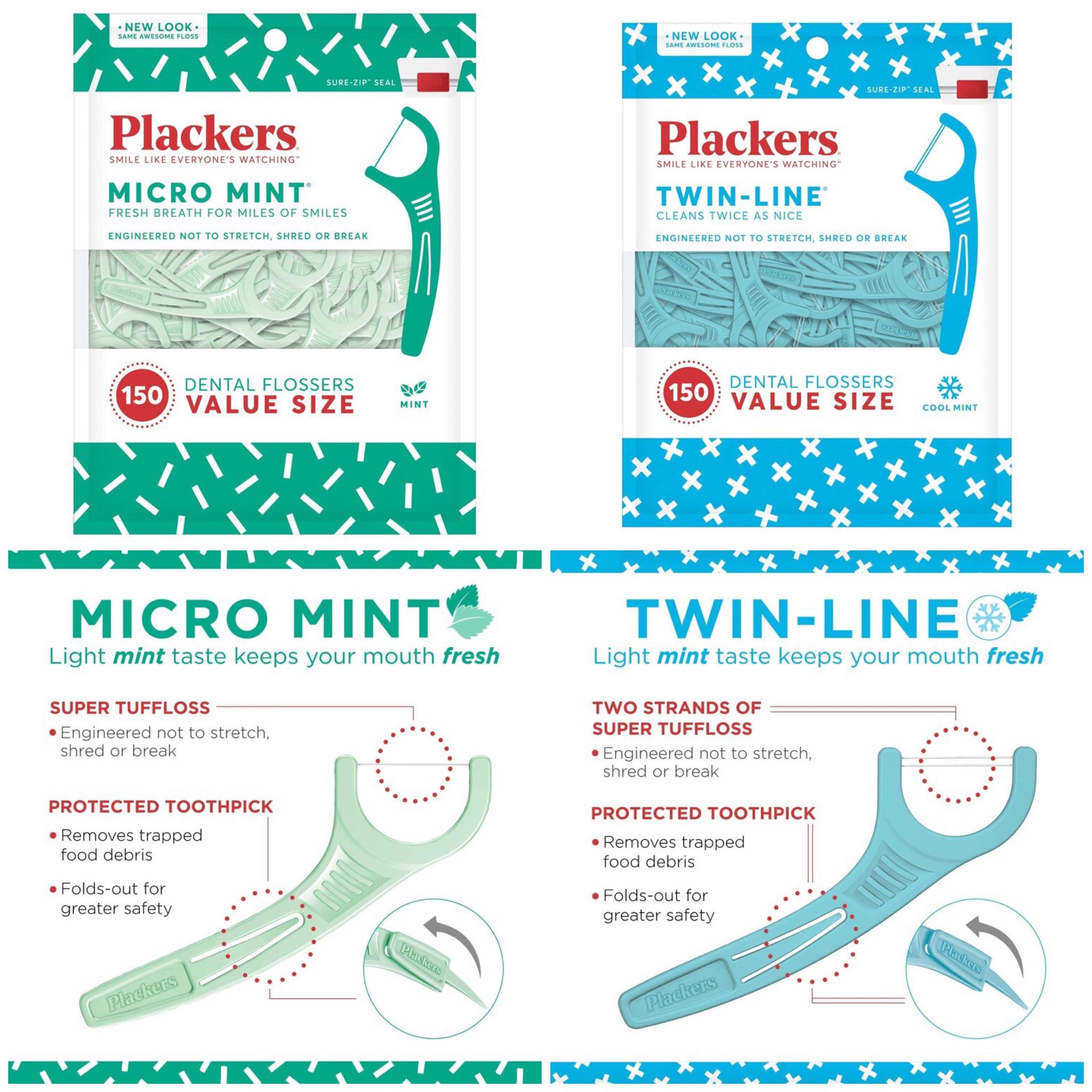 Tăm Chỉ Nha Khoa Plackers Dental Floss Picks USA