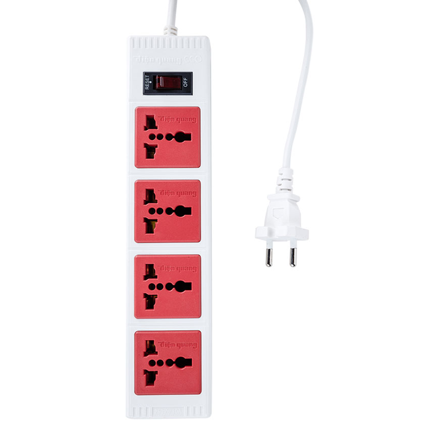 Ổ cắm điện quang eco đq esk 2wr 43eco 4 lỗ 3 chấu 2m