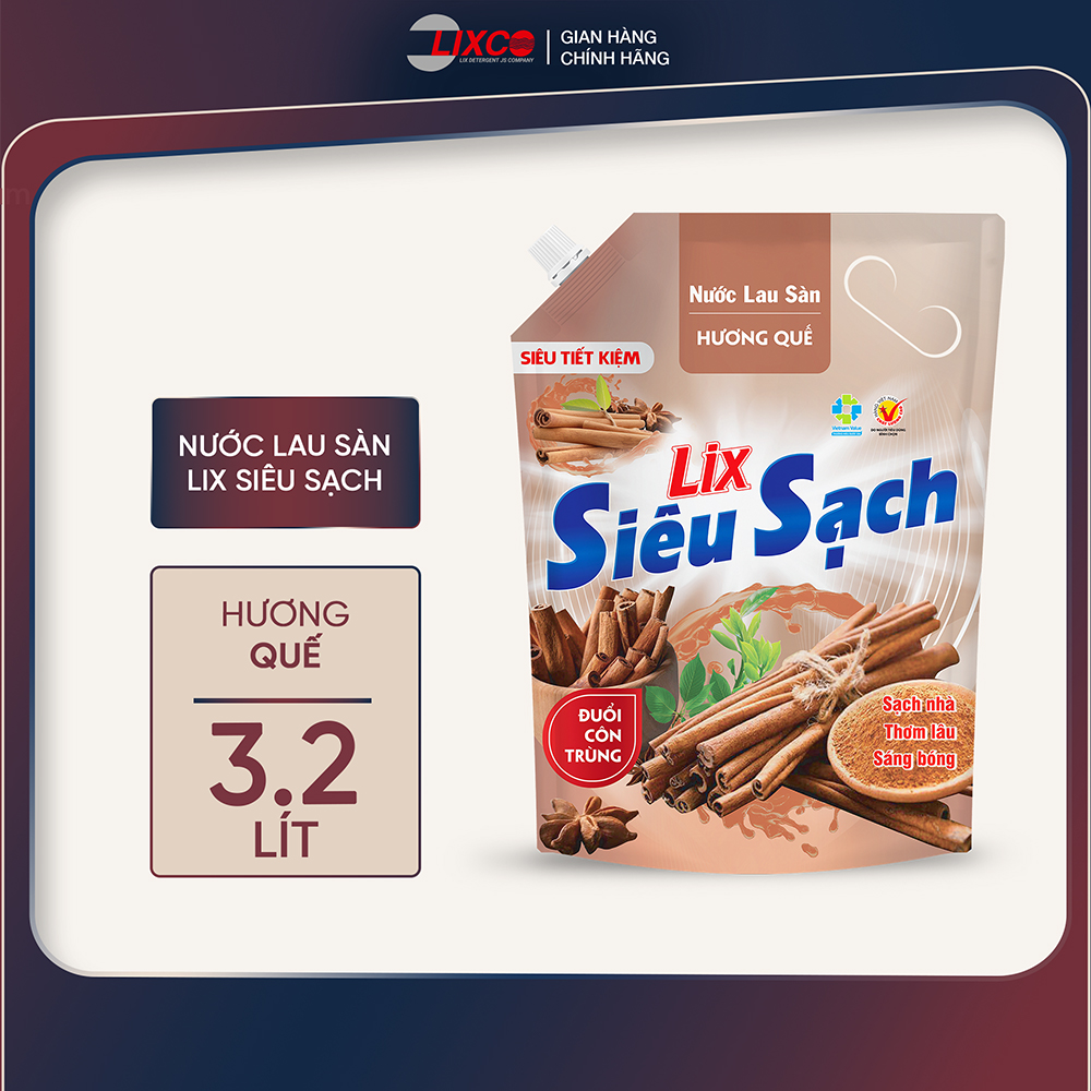 Nước lau sàn siêu sạch hương quế sạch nhà sáng bóng thơm lâu đuổi côn trùng sử dụng phù hợp với mọi loại sàn nhà - Lixco Việt Nam