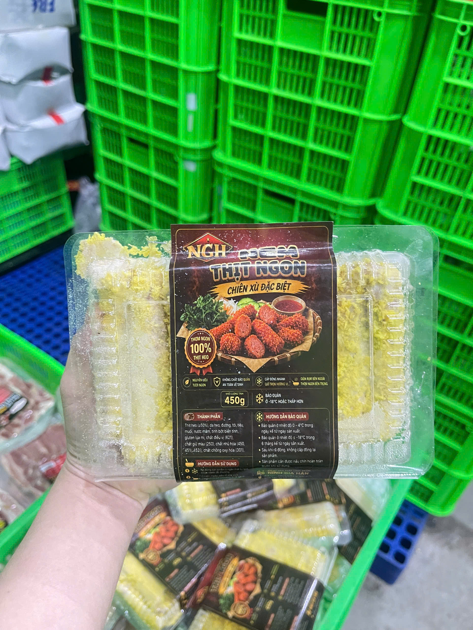 Nem Thịt Chiên Xù Hộp 450gam ( Hỏa Tốc Giao HCM )