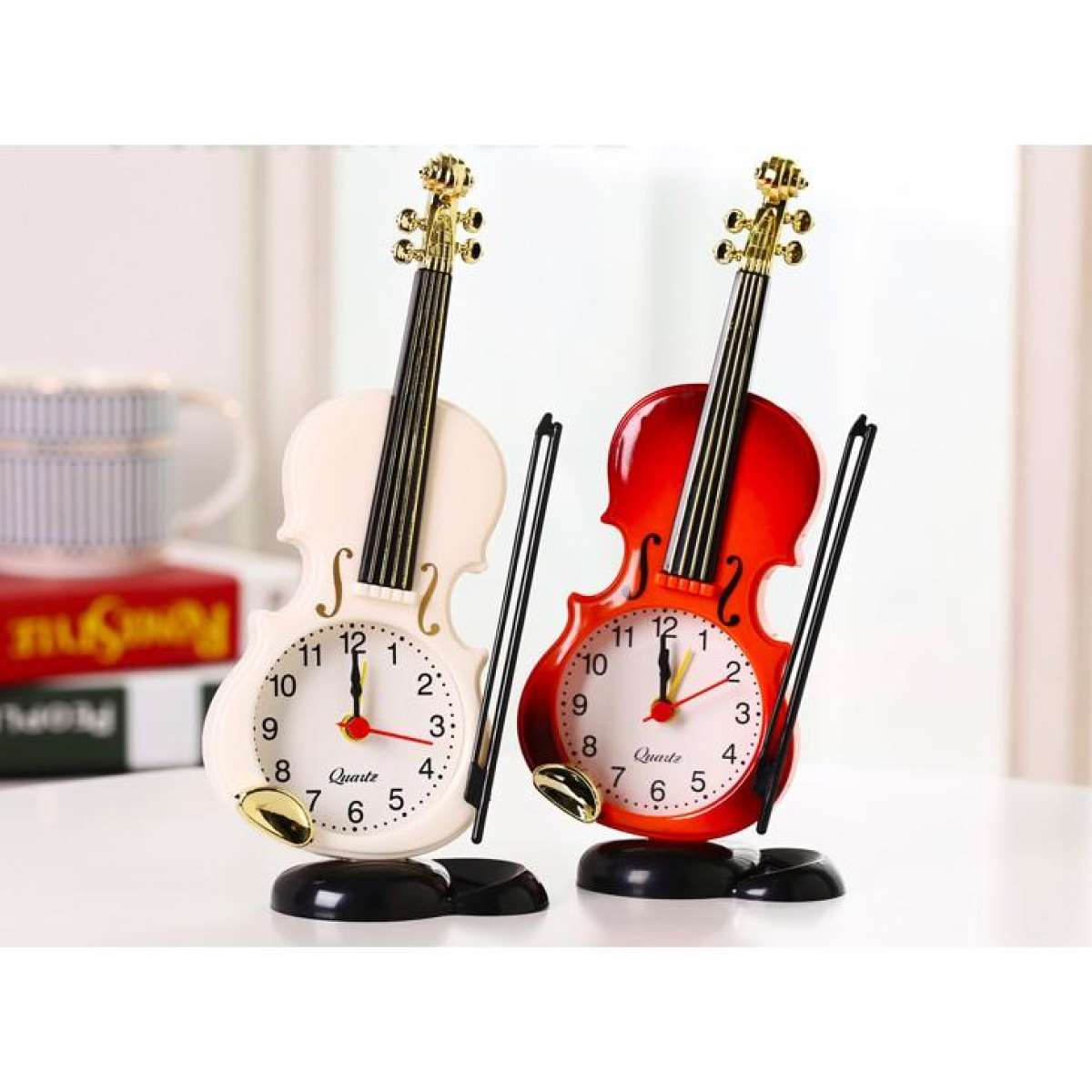 Đồng hồ để bàn hình cây đàn Violin ( chức năng báo thức siêu lớn )