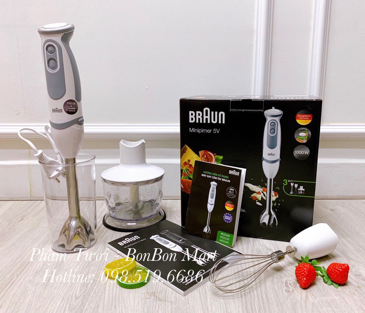 Máy xay cầm tay Braun mq5235 nhập khẩu đức phân phối chính hãng Bonbon Mart